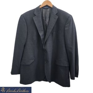 Brooks‎ Brothers "346" Mens 46R Stretch Grey Single Vent Flap Pocket Blazer